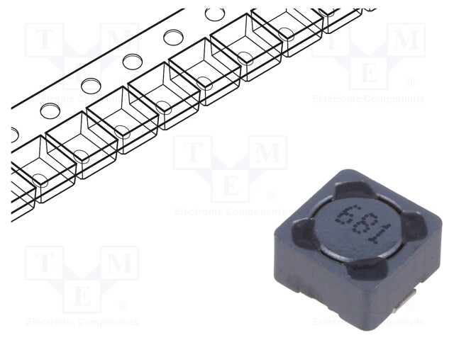 Дроссель: проволочный; SMD; 680мкГн; 220мА; 4,63Ом; ±20%; -40÷125°C